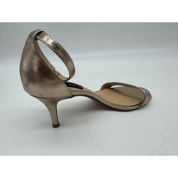 Steven By Steve Madden Vienna Sandals Size 8.5M Metallic Gold Heeled Slingback - Picture 11 of 14